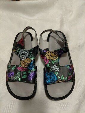 Alegria VIKI VIK-839 Women's Embossed Leather Sandals Size EU 39 US 9-9.5